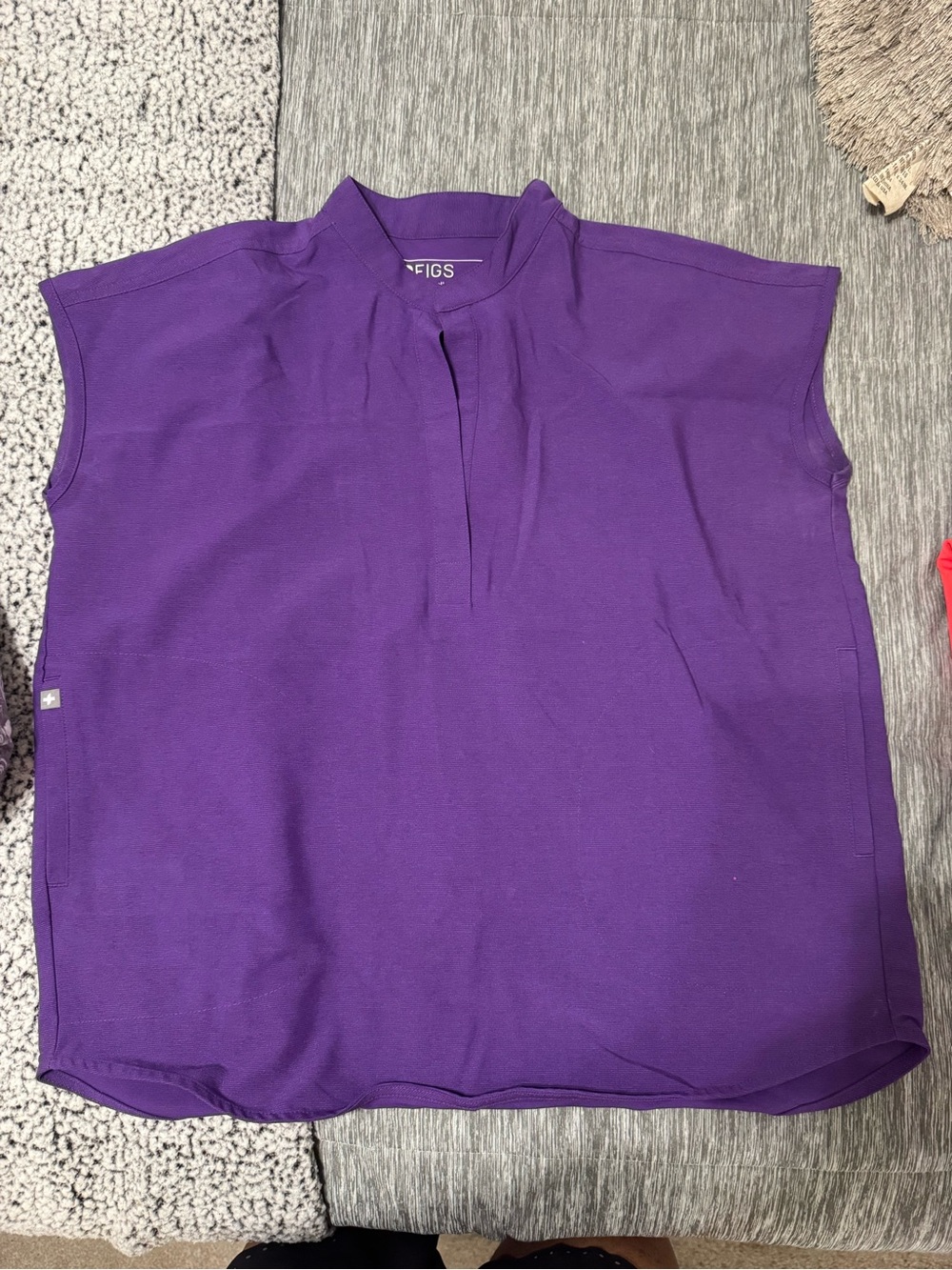 Figs Magic Purple Rafaela Scrub Top